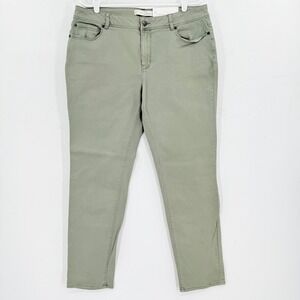 EST. 1946 Denim Women's Stretch Mid Rise Skinny Green Jeans Size 16 NWT